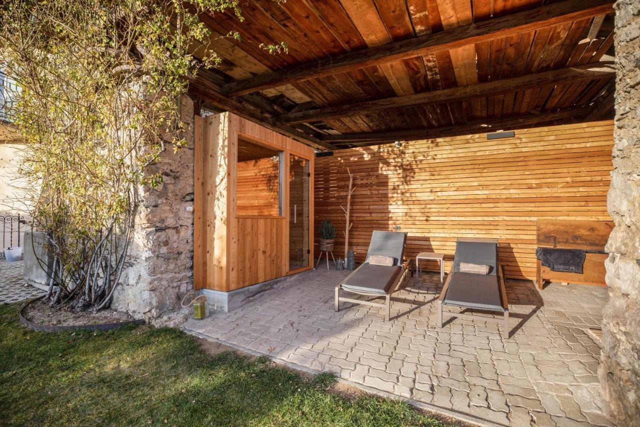 Brantenhof Ferienwohnung Vinea Cortaccia Buitenkant foto