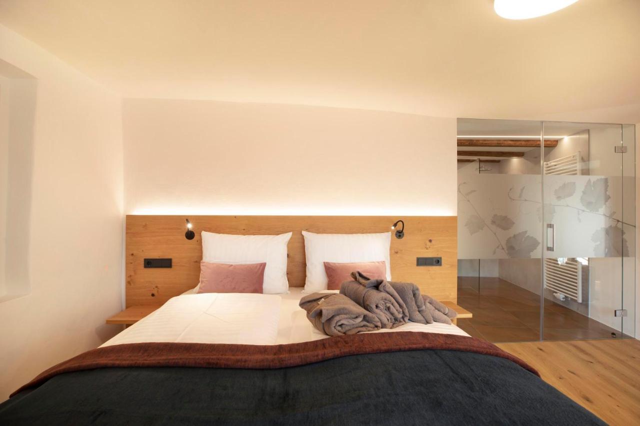 Brantenhof Ferienwohnung Vinea Cortaccia Buitenkant foto